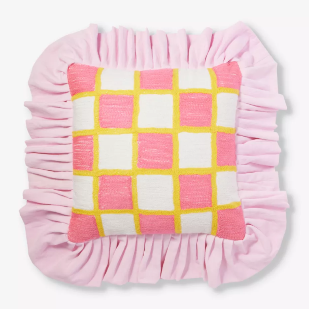 *SAMPLE* EMBROIDERY CUSHION COVER - PALE PINK