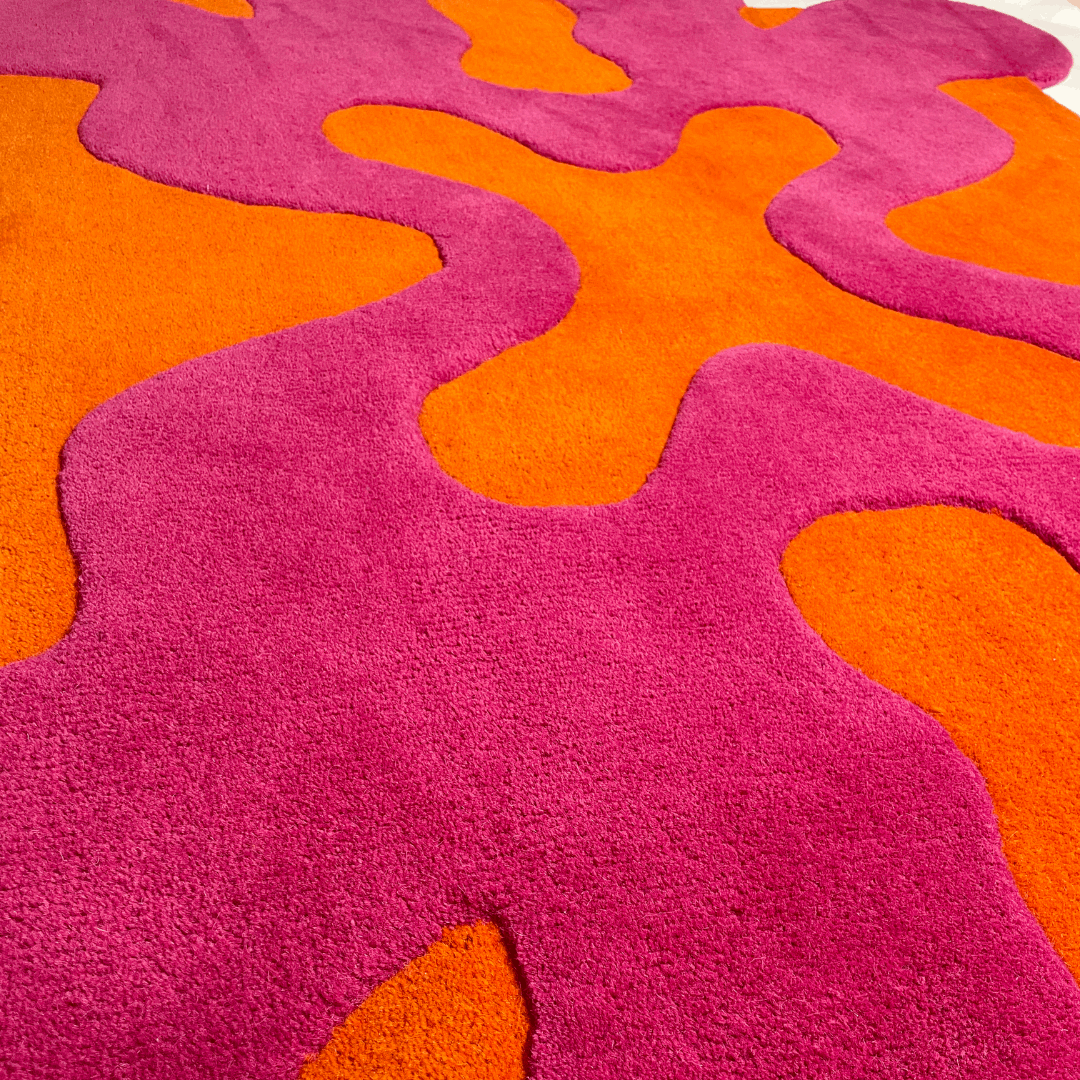 THE SPLAT RUG - PINK & ORANGE