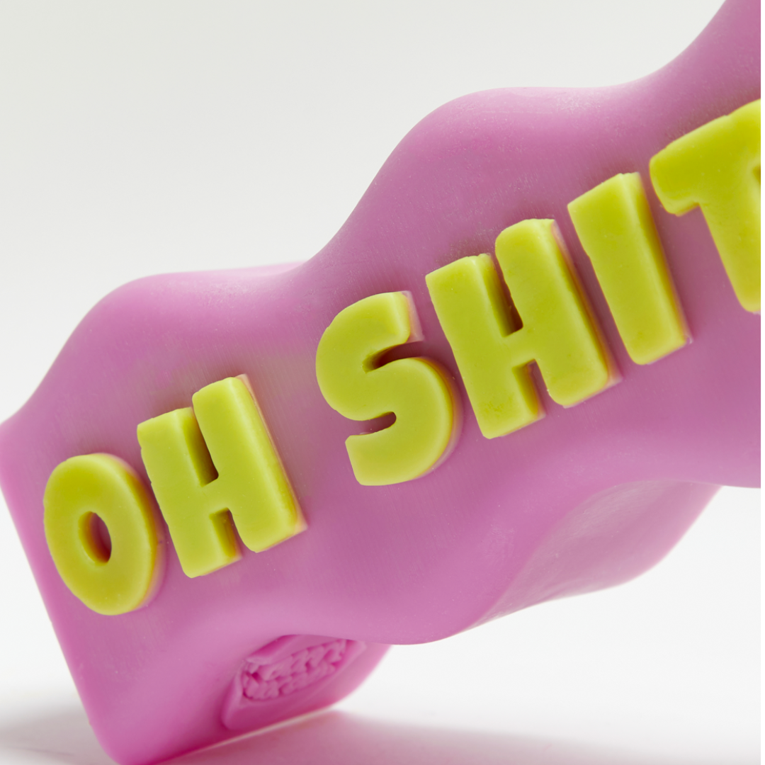 OH SHIT CANDLE - PURPLE & GREEN