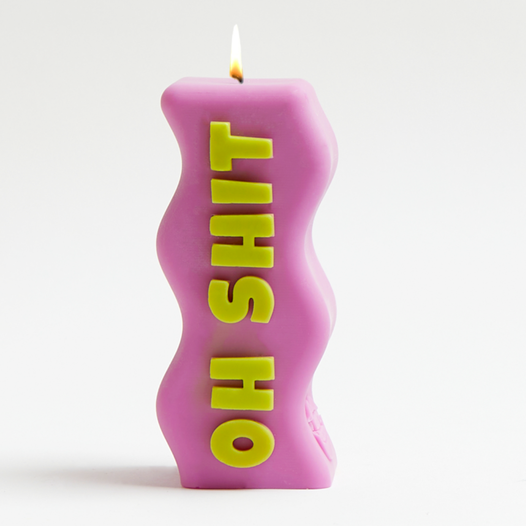 OH SHIT CANDLE - PURPLE & GREEN