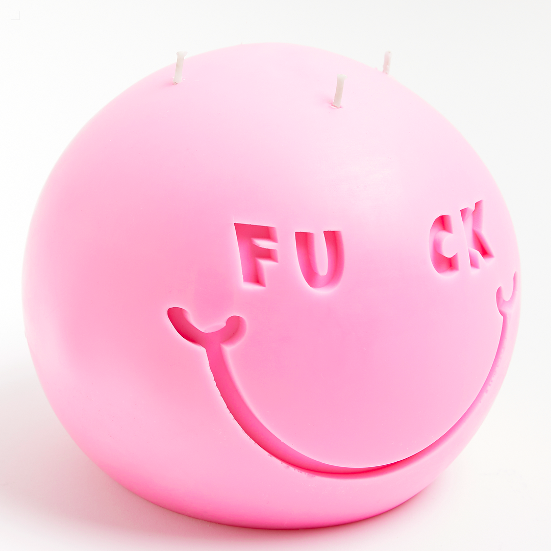 BIG FUCK HEAD CANDLE - PINK