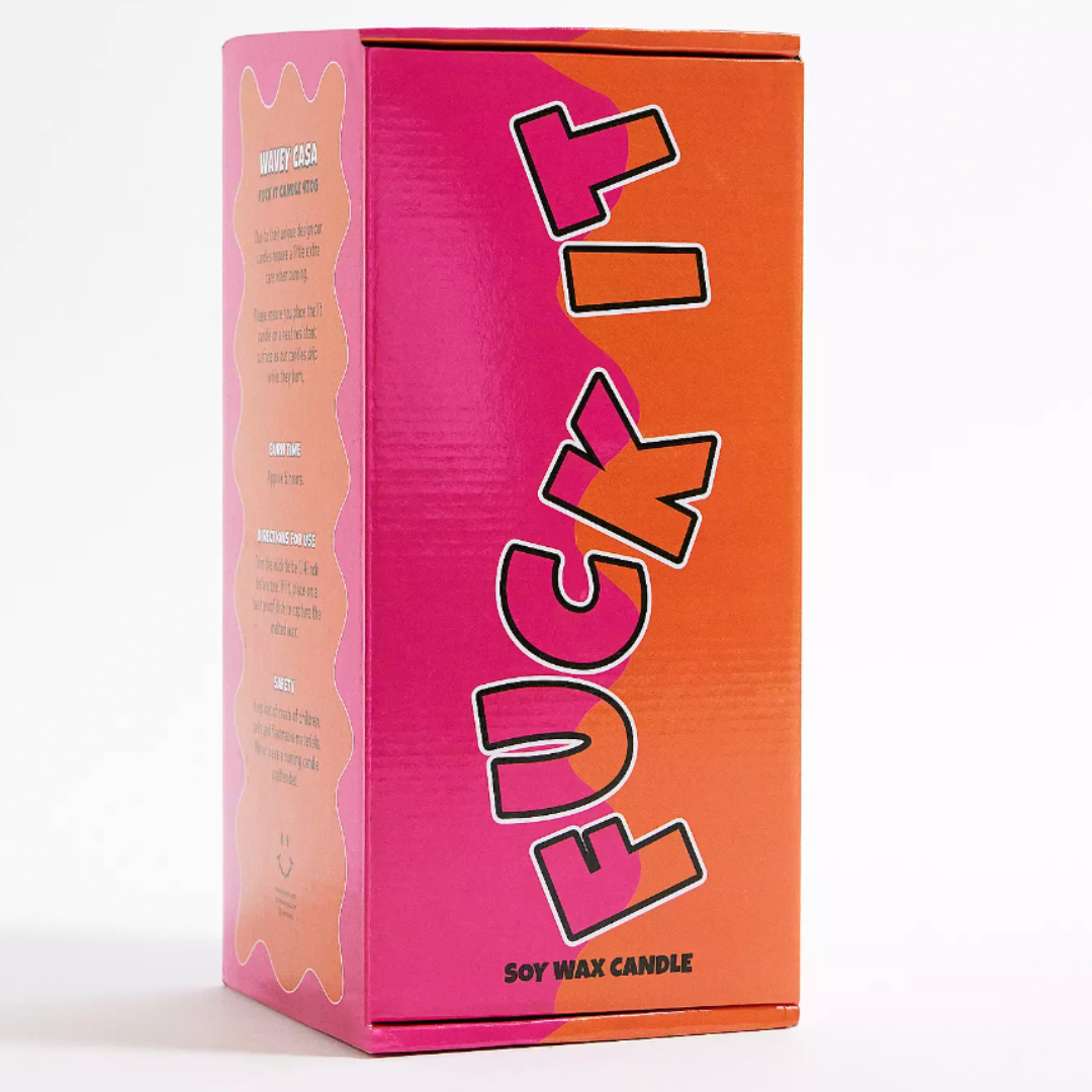 FUCK IT CANDLE - ORANGE & PINK
