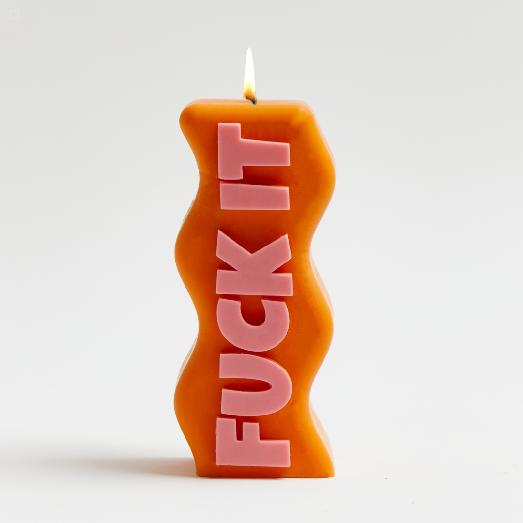 FUCK IT CANDLE - ORANGE & PINK