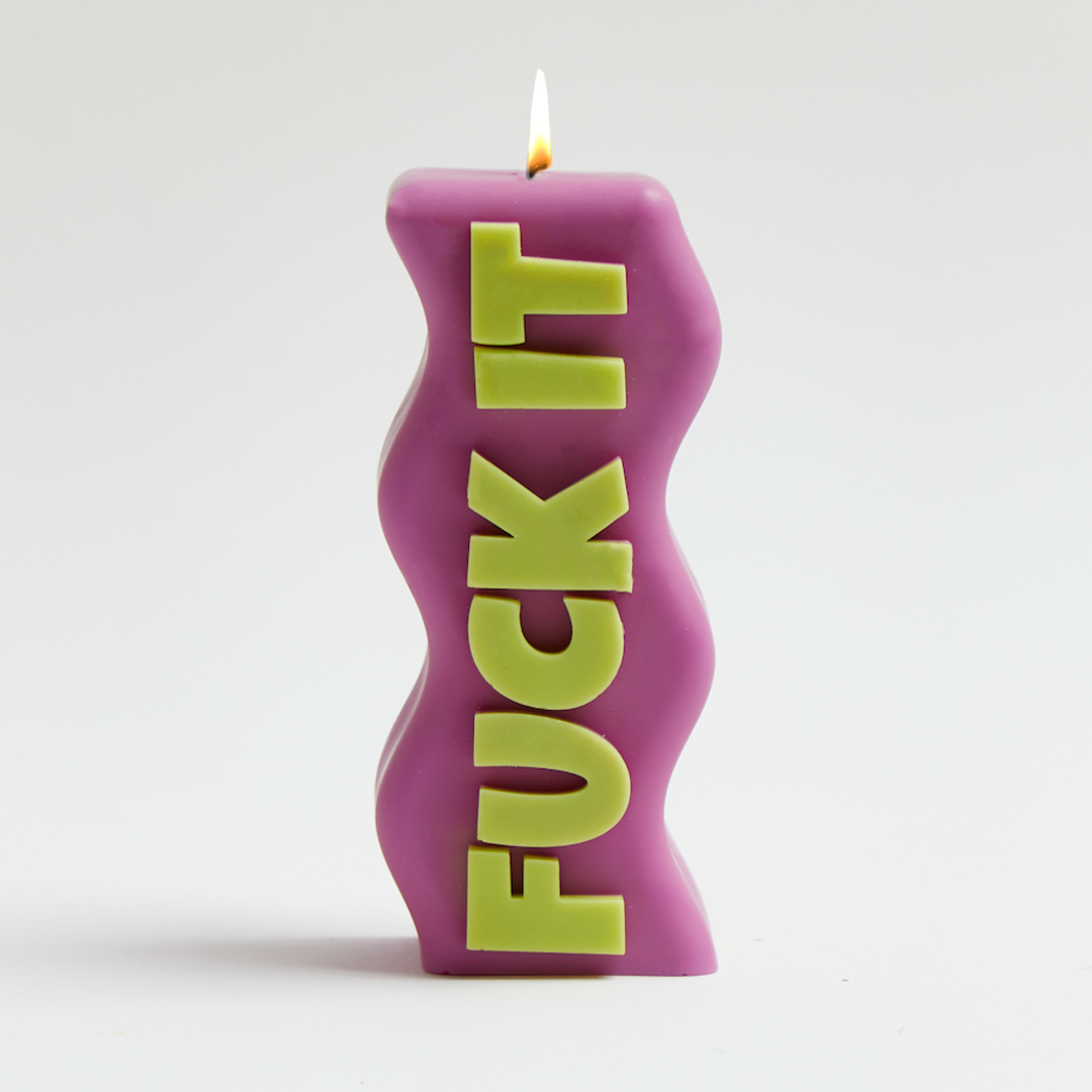 FUCK IT CANDLE - PURPLE & GREEN