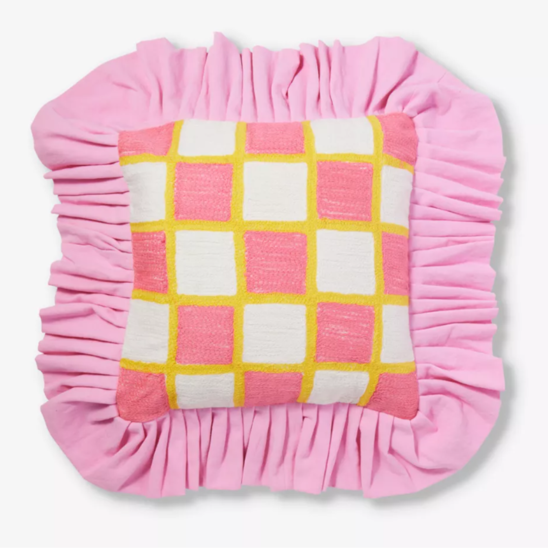 *SAMPLE* EMBROIDERY CUSHION COVER - PINK