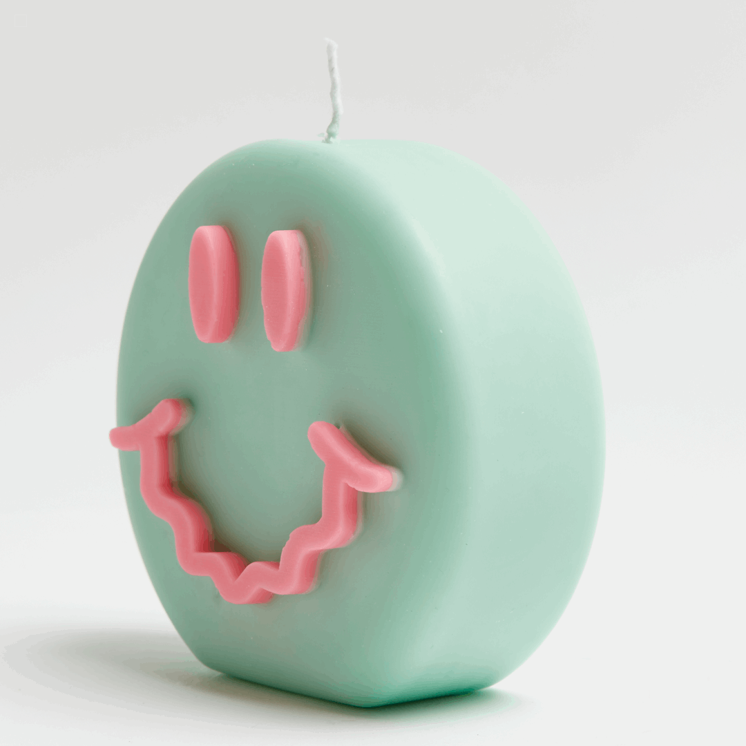 "GET WAVEY" CANDLE - MINT GREEN & PINK