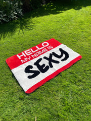 "HELLO MY NAME IS" RUG