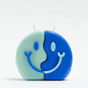 "GEMINI" CANDLE - BLUE &  PALE BLUE