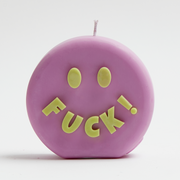 "FUCK FACE" CANDLE - PURPLE & GREEN