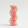 "FUCK IT" CANDLE - WHITE & PINK