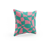 BLUE & PINK WAVEY CHECK CUSHION COVER